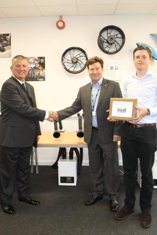 Tony Lockwood and Callum Courtney at Weymouth College