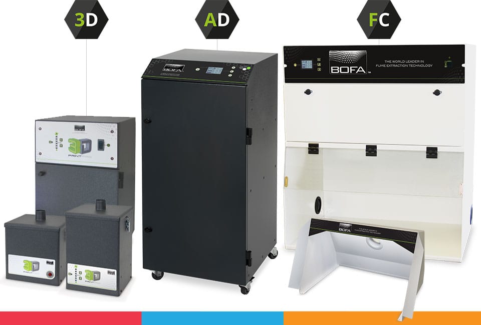 3D-PrintPRO 2,3,4 - AD Oracle iQ - FumeCAB 250 & 1000 iQ