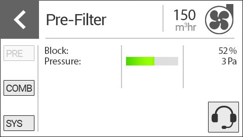 iQ2 Pre-filter screen 50percent